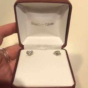 Sterling Silver Knot Earrings